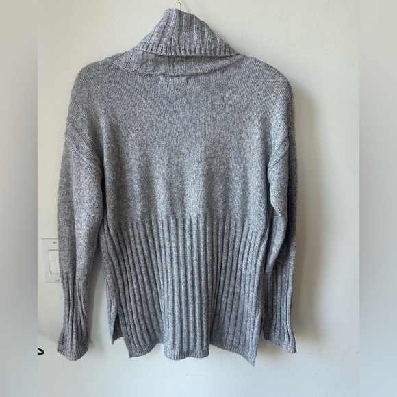 Anthropologie Peyton Primrose Cowl neck turtleneck sweater size large grey - Picture 8 of 8